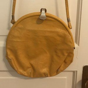 vintage mustard yellow Valerie Barad cross body purse